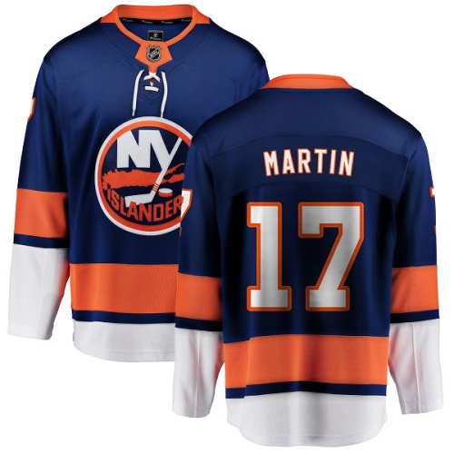 Men's New York Islanders #17 Matt Martin Fanatics Branded Royal Blue Home Breakaway NHL Jersey