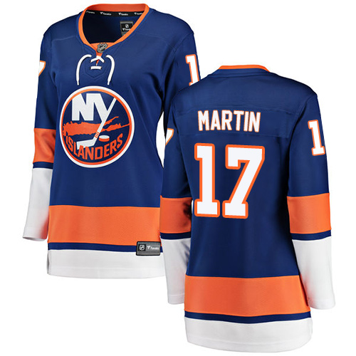 Women's New York Islanders #17 Matt Martin Fanatics Branded Royal Blue Home Breakaway NHL Jersey