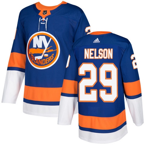Men's Adidas New York Islanders #29 Brock Nelson Premier Royal Blue Home NHL Jersey