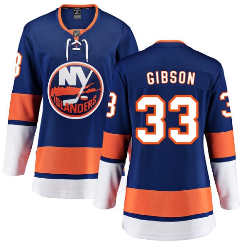 Women's New York Islanders #33 Christopher Gibson Fanatics Branded Royal Blue Home Breakaway NHL Jersey