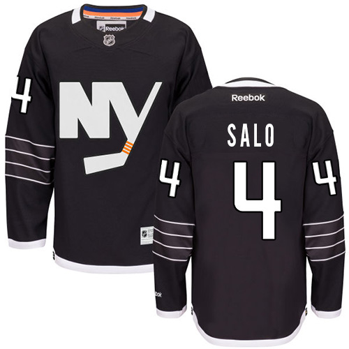 Youth Reebok New York Islanders #4 Robin Salo Authentic Black Third NHL Jersey
