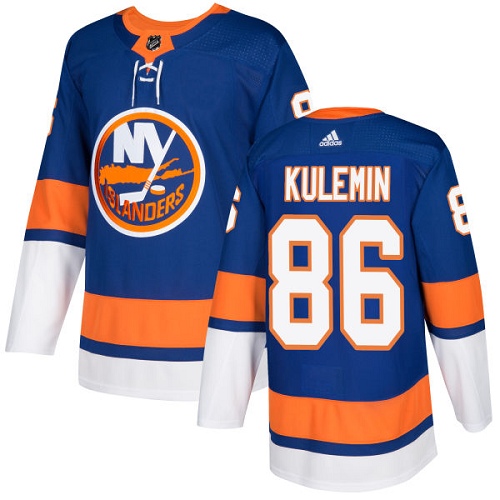 Men's Adidas New York Islanders #86 Nikolay Kulemin Authentic Royal Blue Home NHL Jersey