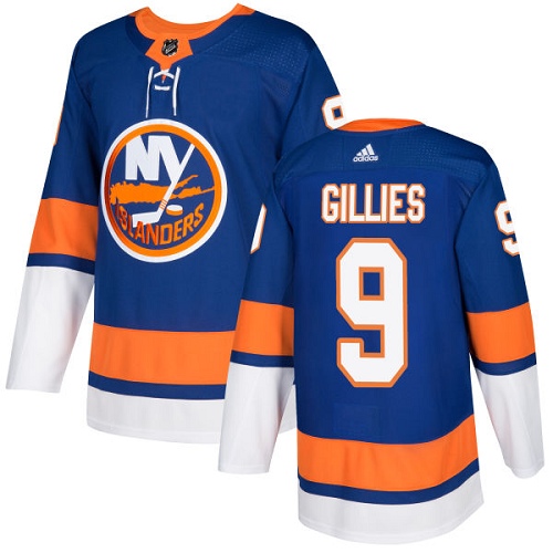 Men's Adidas New York Islanders #9 Clark Gillies Authentic Royal Blue Home NHL Jersey