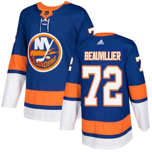 Men's Adidas New York Islanders #72 Anthony Beauvillier Authentic Royal Blue Home NHL Jersey