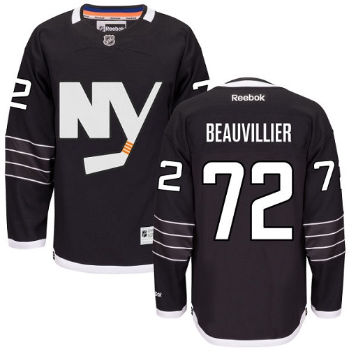 Men's Reebok New York Islanders #72 Anthony Beauvillier Authentic Black Third NHL Jersey