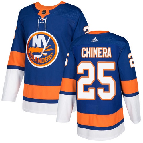 Men's Adidas New York Islanders #25 Jason Chimera Authentic Royal Blue Home NHL Jersey