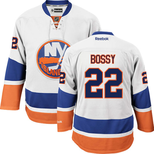 Youth Reebok New York Islanders #22 Mike Bossy Authentic White Away NHL Jersey