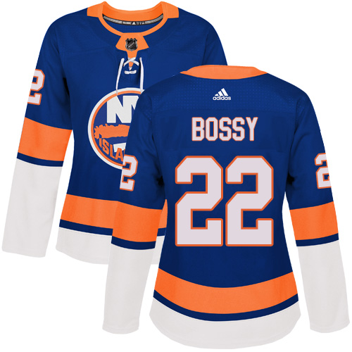 Women's Adidas New York Islanders #22 Mike Bossy Authentic Royal Blue Home NHL Jersey