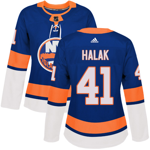 Women's Adidas New York Islanders #41 Jaroslav Halak Authentic Royal Blue Home NHL Jersey