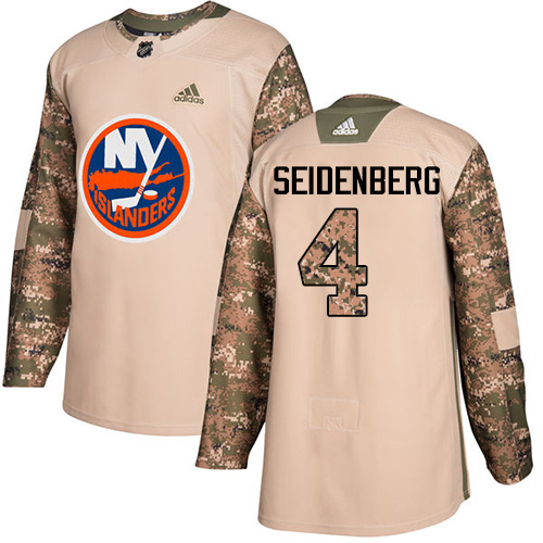 Youth Adidas New York Islanders #4 Dennis Seidenberg Authentic Camo Veterans Day Practice NHL Jersey