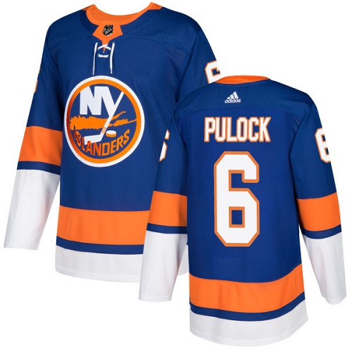 Men's Adidas New York Islanders #6 Ryan Pulock Authentic Royal Blue Home NHL Jersey