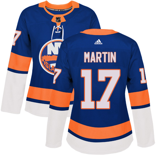 Women's Adidas New York Islanders #17 Matt Martin Authentic Royal Blue Home NHL Jersey
