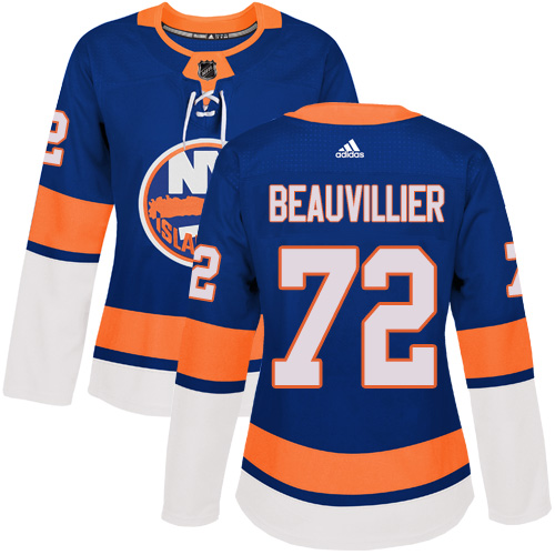 Women's Adidas New York Islanders #72 Anthony Beauvillier Authentic Royal Blue Home NHL Jersey