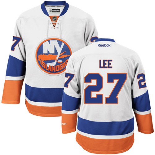 Youth Reebok New York Islanders #27 Anders Lee Authentic White Away NHL Jersey