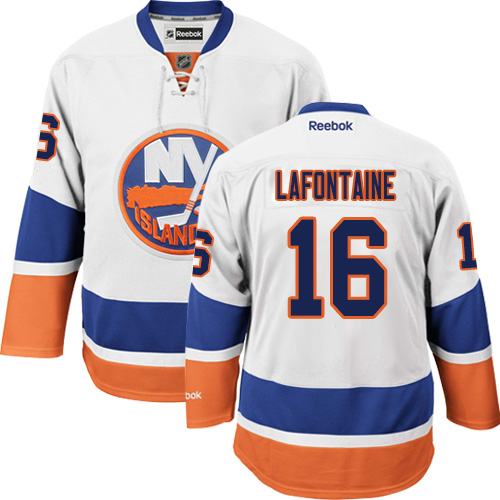 Women's Reebok New York Islanders #16 Pat LaFontaine Authentic White Away NHL Jersey