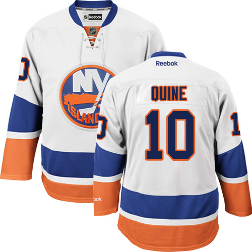 Men's Reebok New York Islanders #10 Alan Quine Authentic White Away NHL Jersey