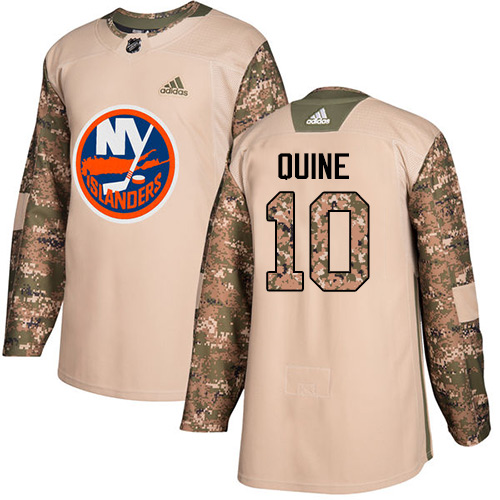 Men's Adidas New York Islanders #10 Alan Quine Authentic Camo Veterans Day Practice NHL Jersey
