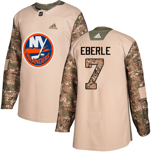 Men's Adidas New York Islanders #7 Jordan Eberle Authentic Camo Veterans Day Practice NHL Jersey