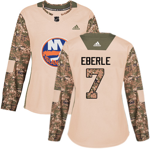 Women's Adidas New York Islanders #7 Jordan Eberle Authentic Camo Veterans Day Practice NHL Jersey