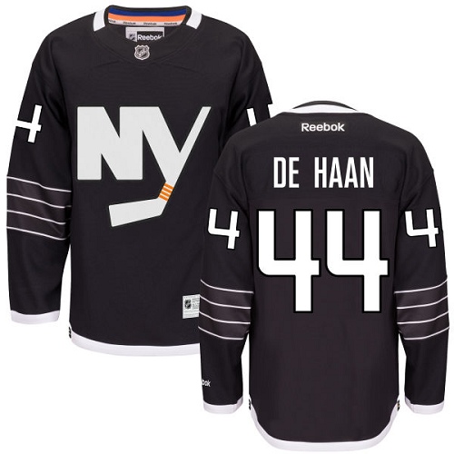 Men's Reebok New York Islanders #44 Calvin de Haan Authentic Black Third NHL Jersey
