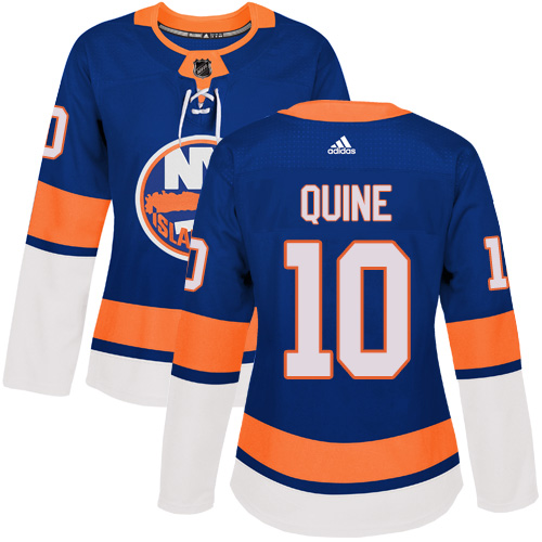 Women's Adidas New York Islanders #10 Alan Quine Authentic Royal Blue Home NHL Jersey