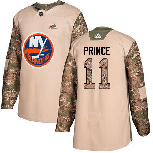Men's Adidas New York Islanders #11 Shane Prince Authentic Camo Veterans Day Practice NHL Jersey
