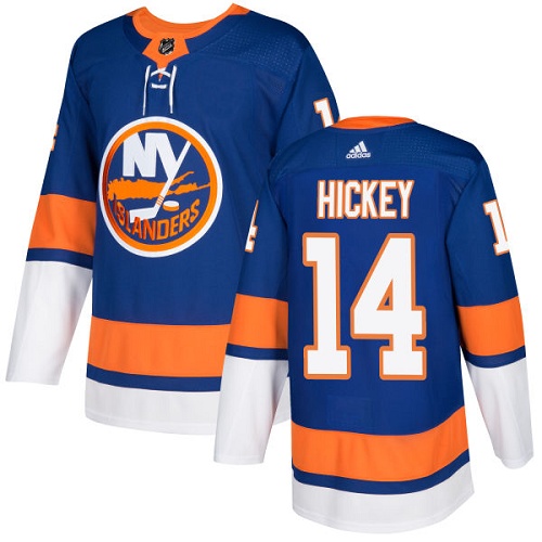 Men's Adidas New York Islanders #14 Thomas Hickey Authentic Royal Blue Home NHL Jersey