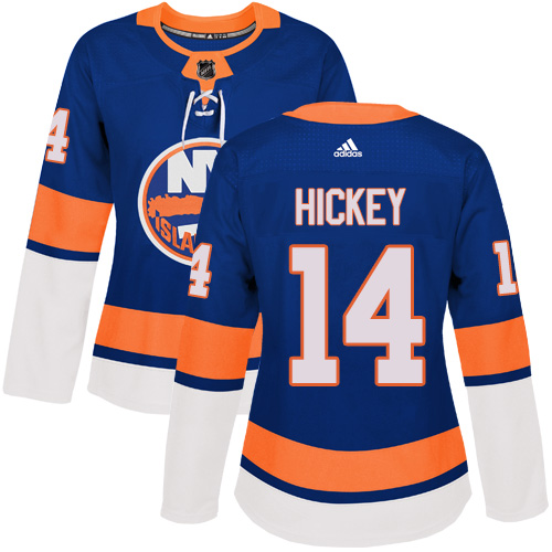 Women's Adidas New York Islanders #14 Thomas Hickey Authentic Royal Blue Home NHL Jersey