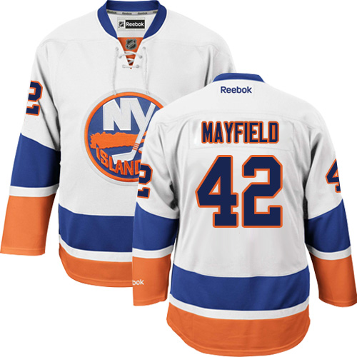 Men's Reebok New York Islanders #42 Scott Mayfield Authentic White Away NHL Jersey