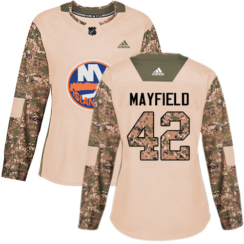 Women's Adidas New York Islanders #42 Scott Mayfield Authentic Camo Veterans Day Practice NHL Jersey