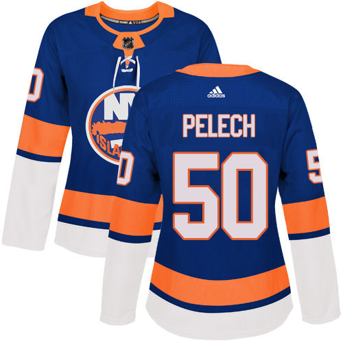 Women's Adidas New York Islanders #50 Adam Pelech Authentic Royal Blue Home NHL Jersey