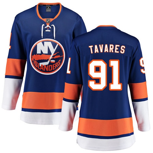 Women's New York Islanders #91 John Tavares Fanatics Branded Royal Blue Home Breakaway NHL Jersey