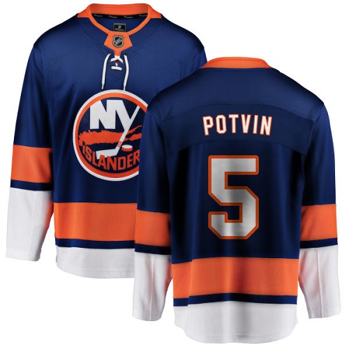 Men's New York Islanders #5 Denis Potvin Fanatics Branded Royal Blue Home Breakaway NHL Jersey
