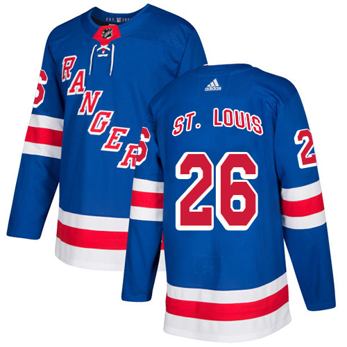 Men's Adidas New York Rangers #26 Martin St. Louis Authentic Royal Blue Home NHL Jersey
