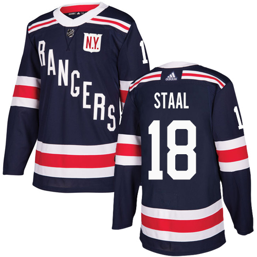 Men's Adidas New York Rangers #18 Marc Staal Authentic Navy Blue 2018 Winter Classic NHL Jersey