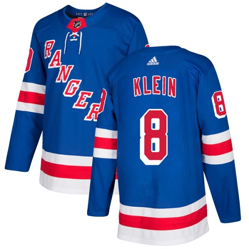 Men's Adidas New York Rangers #8 Kevin Klein Authentic Royal Blue Home NHL Jersey