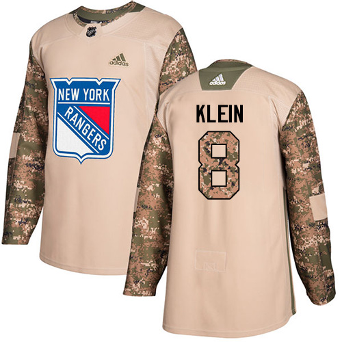 Men's Adidas New York Rangers #8 Kevin Klein Authentic Camo Veterans Day Practice NHL Jersey
