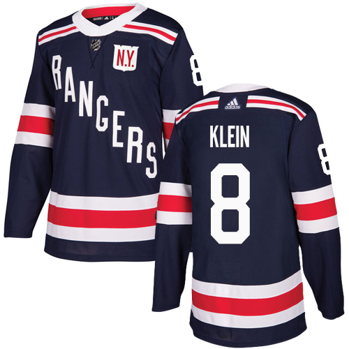 Men's Adidas New York Rangers #8 Kevin Klein Authentic Navy Blue 2018 Winter Classic NHL Jersey