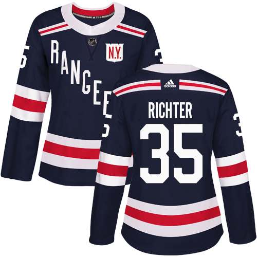 Women's Adidas New York Rangers #35 Mike Richter Authentic Navy Blue 2018 Winter Classic NHL Jersey