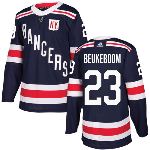 Youth Adidas New York Rangers #23 Jeff Beukeboom Authentic Navy Blue 2018 Winter Classic NHL Jersey