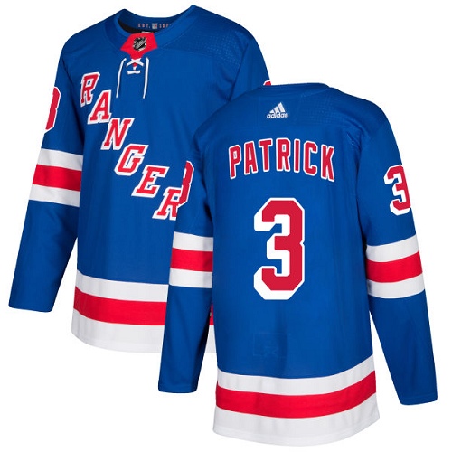 Youth Adidas New York Rangers #3 James Patrick Authentic Royal Blue Home NHL Jersey