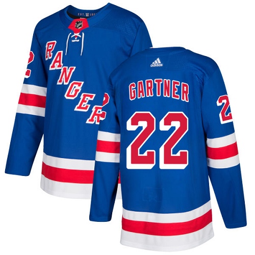 Youth Adidas New York Rangers #22 Mike Gartner Premier Royal Blue Home NHL Jersey
