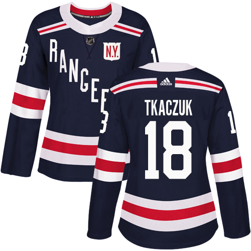 Women's Adidas New York Rangers #18 Walt Tkaczuk Authentic Navy Blue 2018 Winter Classic NHL Jersey