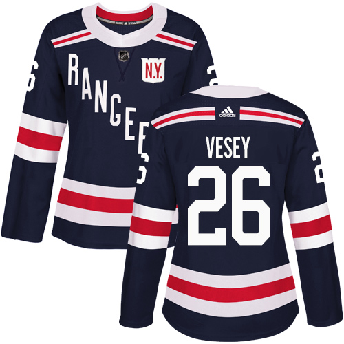 Women's Adidas New York Rangers #26 Jimmy Vesey Authentic Navy Blue 2018 Winter Classic NHL Jersey