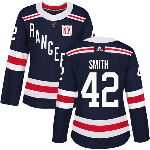 Women's Adidas New York Rangers #42 Brendan Smith Authentic Navy Blue 2018 Winter Classic NHL Jersey