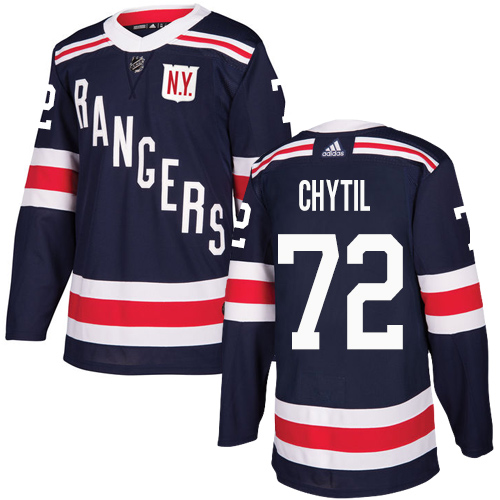 Men's Adidas New York Rangers #72 Filip Chytil Authentic Navy Blue 2018 Winter Classic NHL Jersey