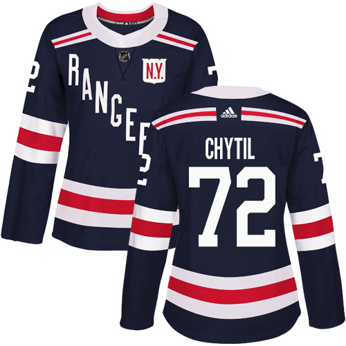Women's Adidas New York Rangers #72 Filip Chytil Authentic Navy Blue 2018 Winter Classic NHL Jersey