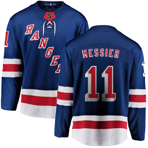 Men's New York Rangers #11 Mark Messier Fanatics Branded Royal Blue Home Breakaway NHL Jersey