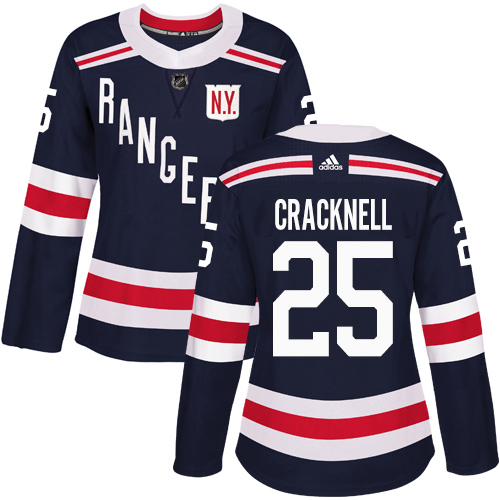 Women's Adidas New York Rangers #25 Adam Cracknell Authentic Navy Blue 2018 Winter Classic NHL Jersey