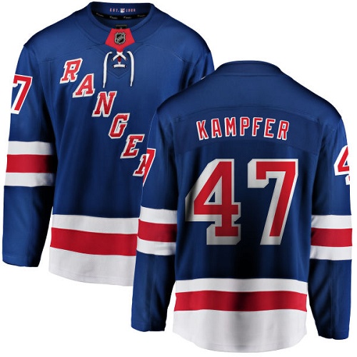 Youth New York Rangers #47 Steven Kampfer Fanatics Branded Royal Blue Home Breakaway NHL Jersey